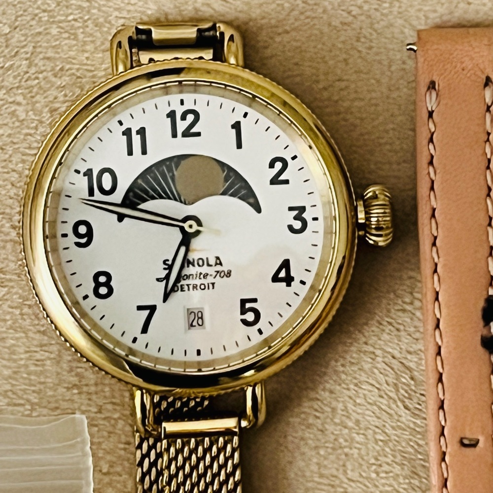 Shinola Moon Phase Birdy Watch